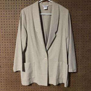 Vintage Blazer Neutral Minimalist Beige Oversized Academia‎ Classic Old Money